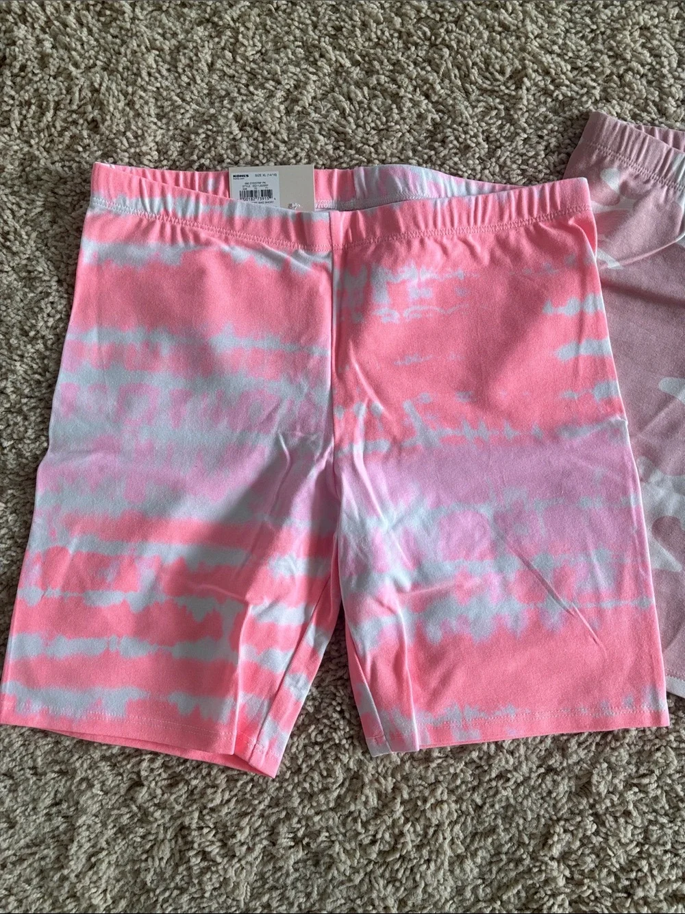 Bundle of 2 SO Pink Tie-Dye & Pink Camo Girls Favorite Bike Short